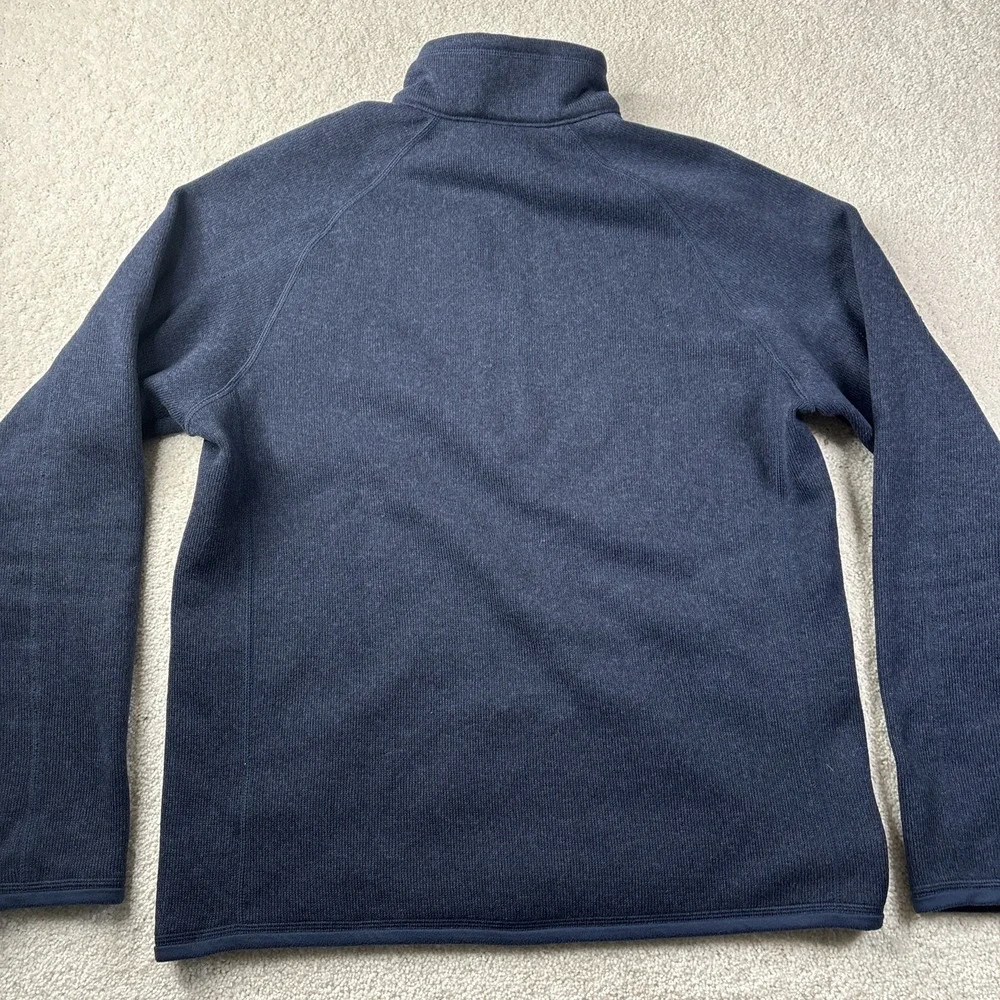 Patagonia Better Sweater‎ Men's Medium Blue 1/4 Zip Pullover Hiking 25523 LOGO